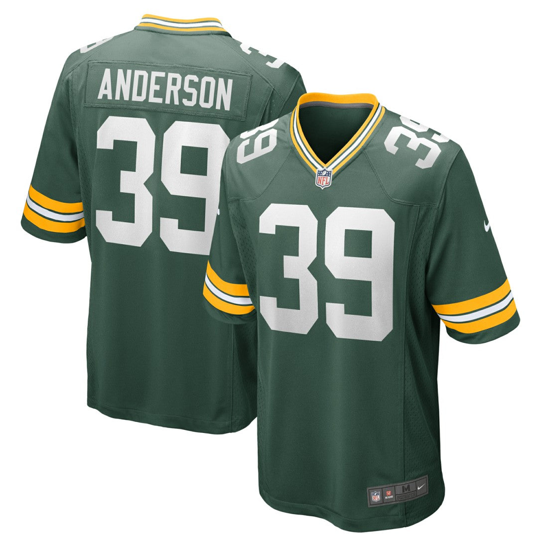 Nike Zayne Anderson Green Bay Packers Team Game Jersey Green