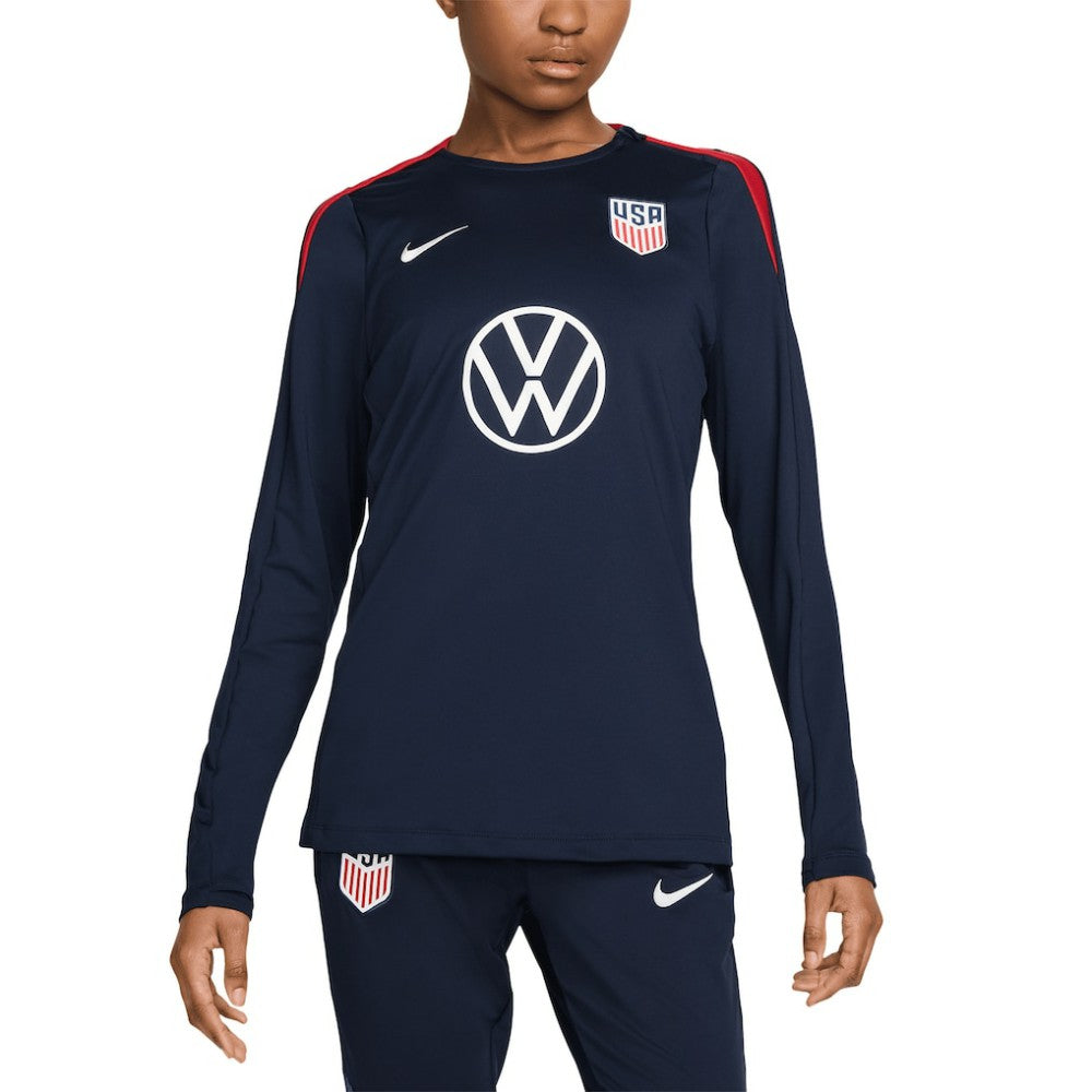 USMNT Women's 2024 Strike Performance Long Sleeve Top Navy - Nike