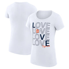 Detroit Tigers G-III 4Her by Carl Banks Women's Super-Slim Fit Lightweight Love Graphic Team T-Shirt - White - MLB on Sale