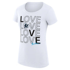 Miami Marlins G-III 4Her by Carl Banks Women's Super-Slim Fit Lightweight Love Graphic Team T-Shirt - White - MLB Online