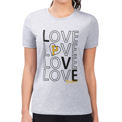 Pittsburgh Pirates G-III 4Her by Carl Banks Women's Super-Slim Fit Lightweight Love Graphic Team T-Shirt - Heather Gray - MLB Sale
