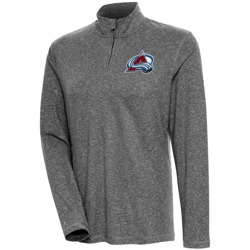 Colorado Avalanche Antigua Women's Confront Quarter-Zip Pullover Top - Heather Black - NHL 200624141