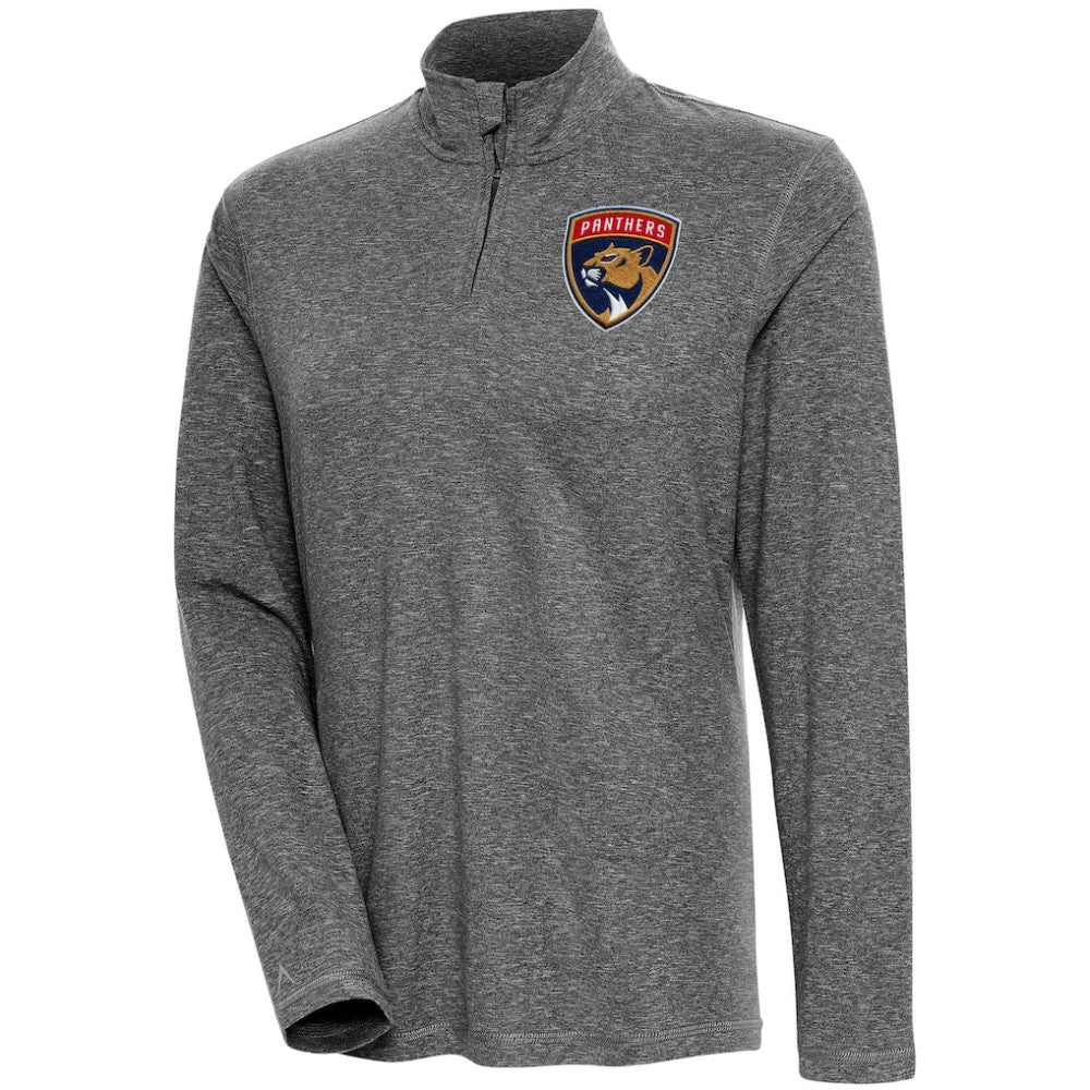 Florida Panthers Antigua Women's Confront Quarter-Zip Pullover Top - Heather Black - NHL 200624154