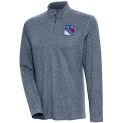 New York Rangers Antigua Women's Confront Quarter-Zip Pullover Top - Heather Navy - NHL 200624171