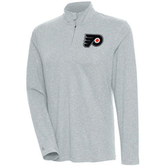 Philadelphia Flyers Antigua Women's Confront Quarter-Zip Pullover Top - Heather Gray - NHL 200624177