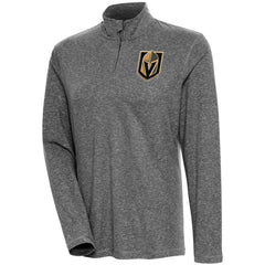 Vegas Golden Knights Antigua Women's Confront Quarter-Zip Pullover Top - Heather Black - NHL 200624197