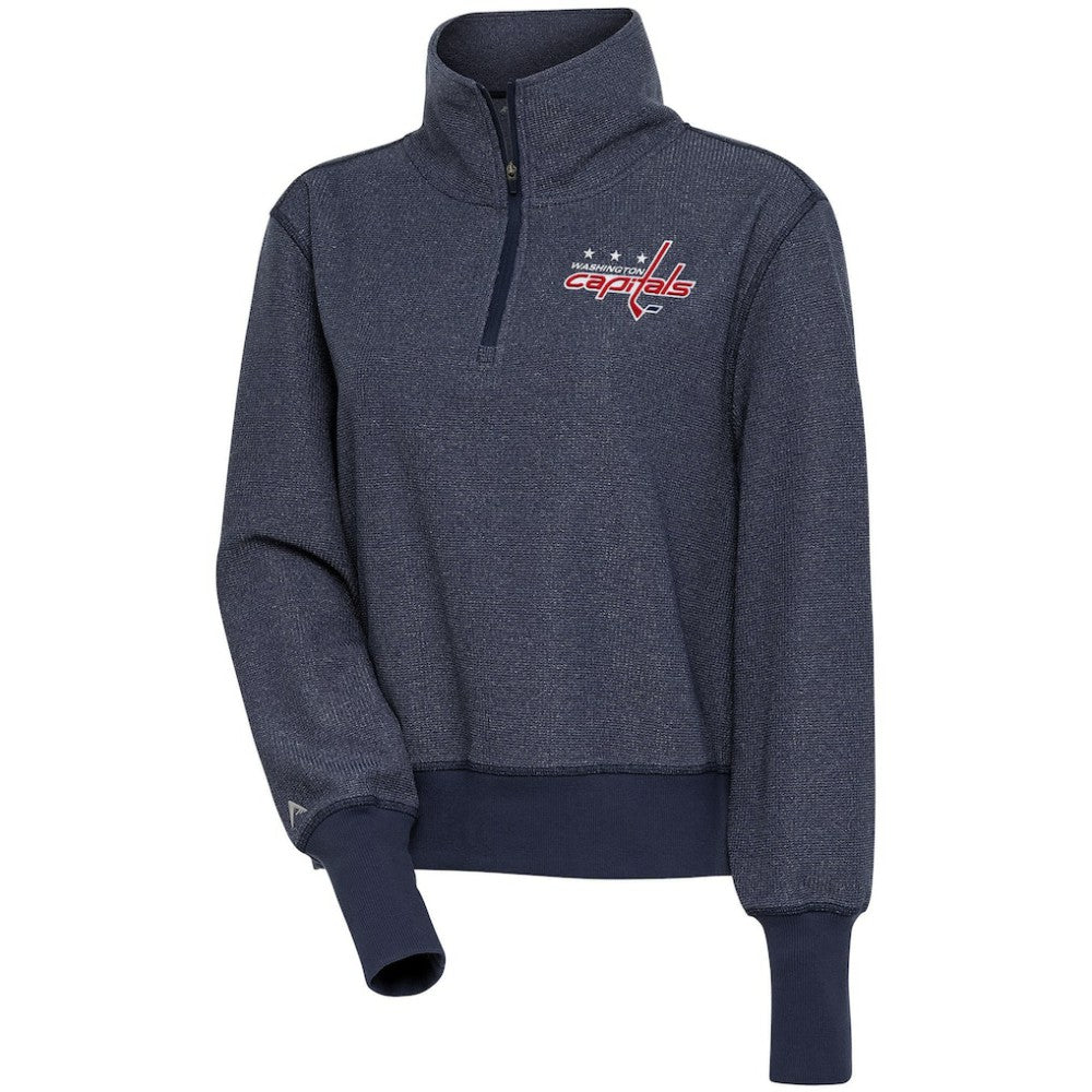 Washington Capitals Antigua Women's Upgrade Half-Zip Pullover Top - Heather Navy - NHL 200624624