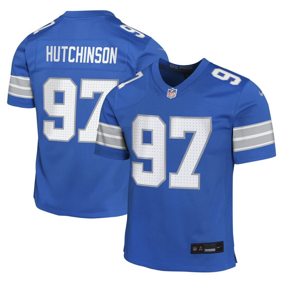 Nike Aidan Hutchinson Detroit Lions Youth Game Jersey Blue