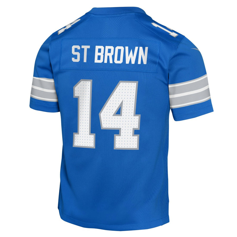 Nike Amon-Ra St. Brown Detroit Lions Youth Game Jersey Blue