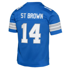 Nike Amon-Ra St. Brown Detroit Lions Youth Game Jersey Blue