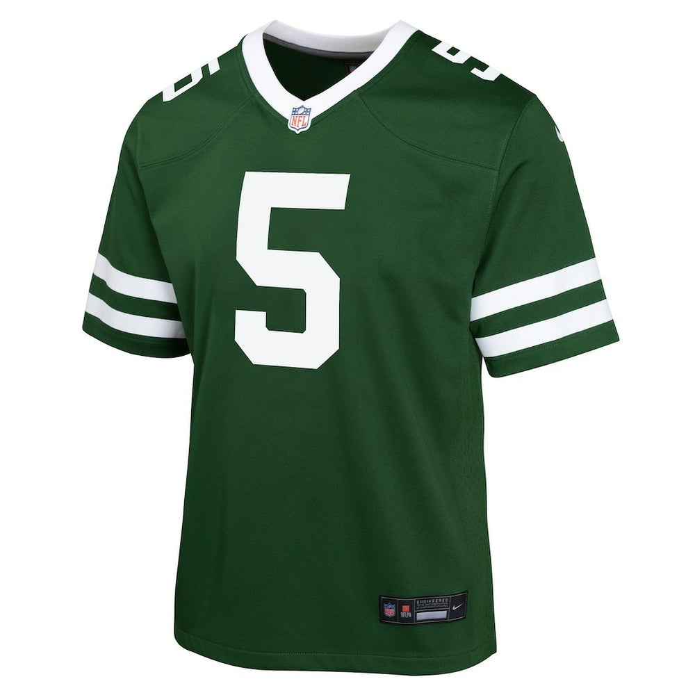 Nike Garrett Wilson New York Jets Youth Game Jersey Green
