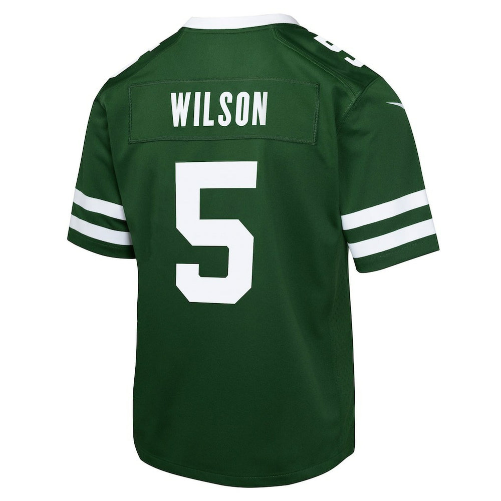 Nike Garrett Wilson New York Jets Youth Game Jersey Green