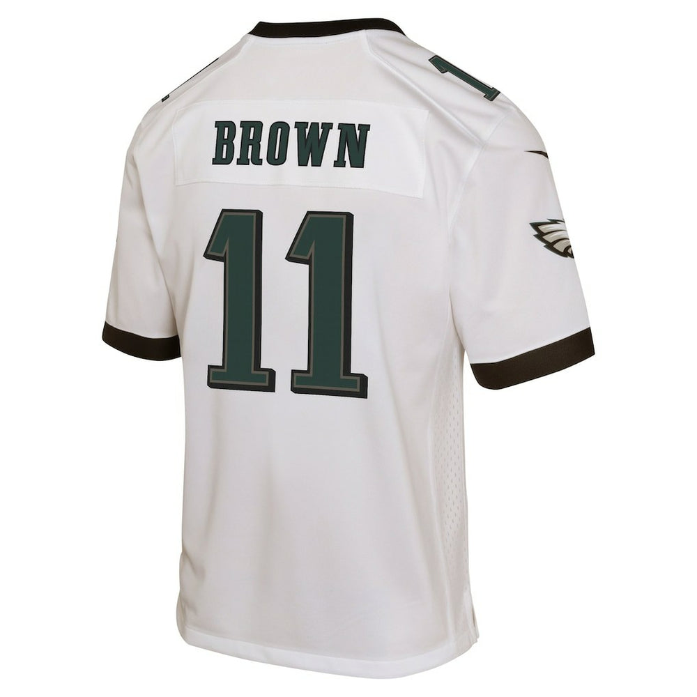 Nike A.J. Brown Philadelphia Eagles Youth Game Jersey White