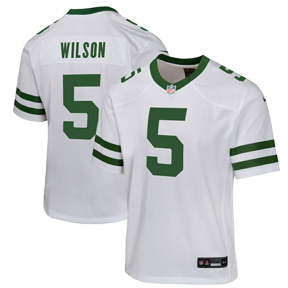 Nike Garrett Wilson New York Jets Youth Game Jersey White