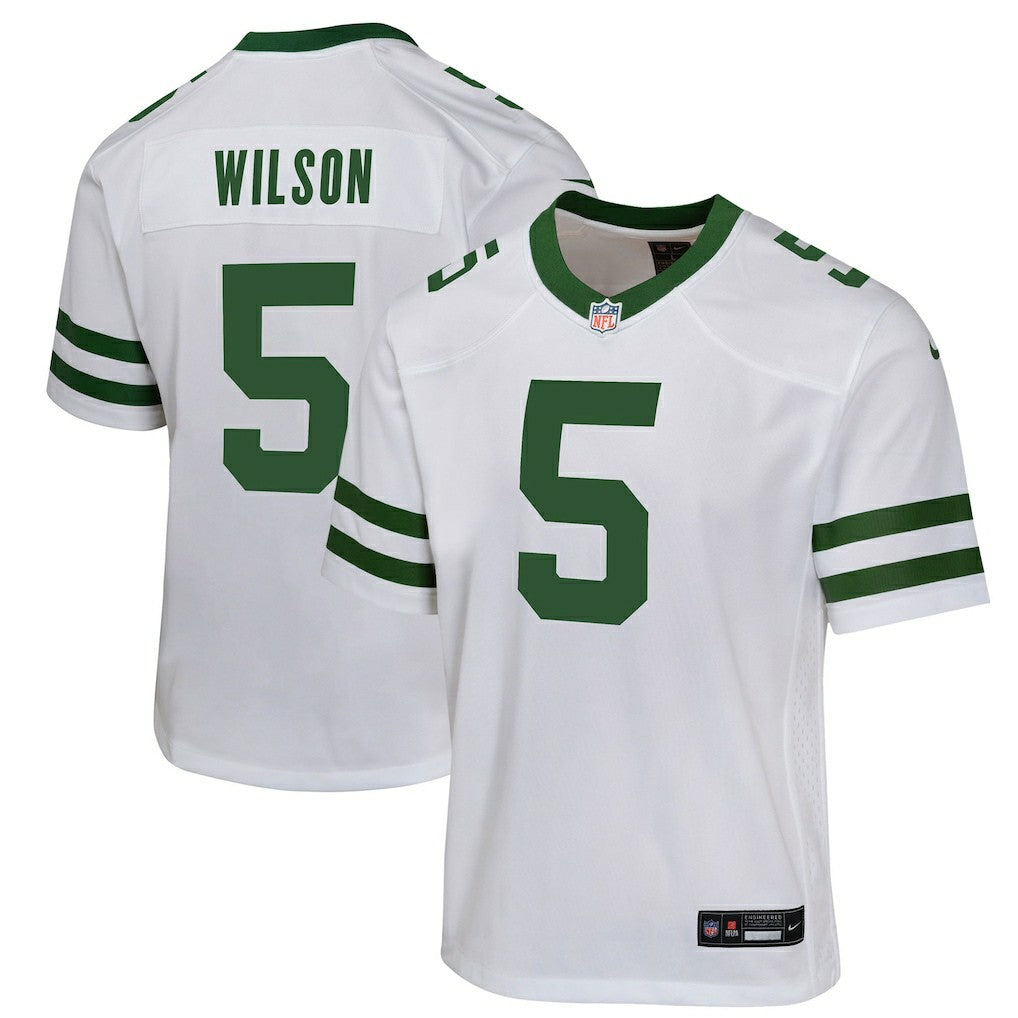 Nike Garrett Wilson New York Jets Youth Game Jersey White