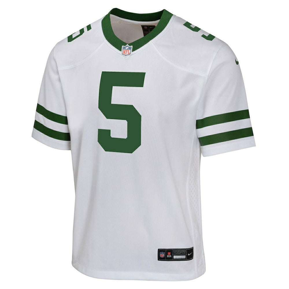 Nike Garrett Wilson New York Jets Youth Game Jersey White