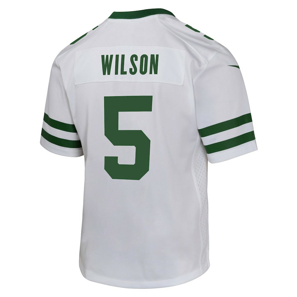 Nike Garrett Wilson New York Jets Youth Game Jersey White