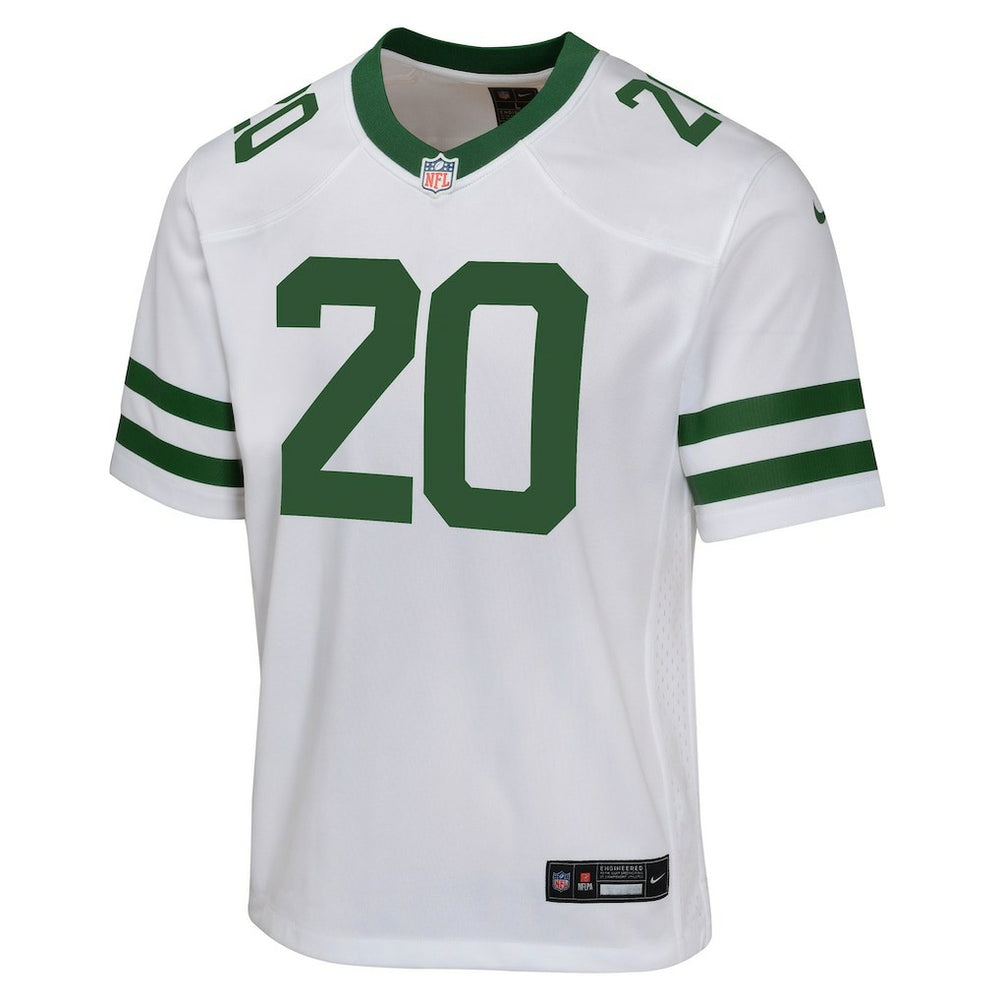 Nike Breece Hall New York Jets Youth Game Jersey White