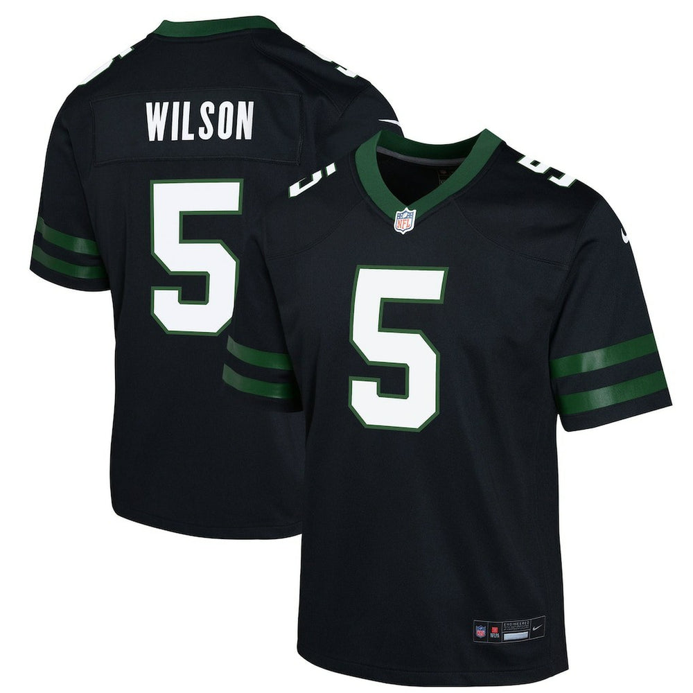 Nike Garrett Wilson New York Jets Youth Game Jersey Black