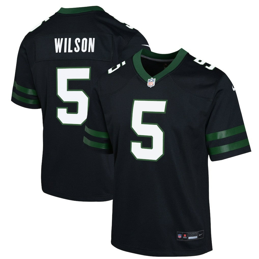 Nike Garrett Wilson New York Jets Youth Game Jersey Black