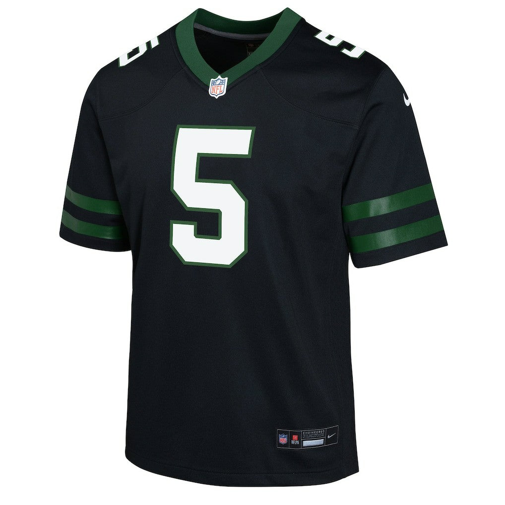 Nike Garrett Wilson New York Jets Youth Game Jersey Black