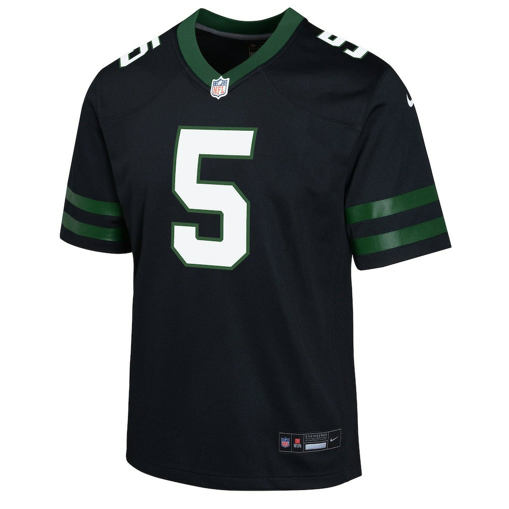 Nike Garrett Wilson New York Jets Youth Game Jersey Black