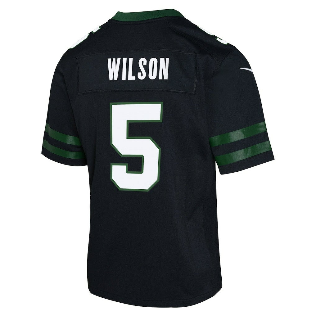 Nike Garrett Wilson New York Jets Youth Game Jersey Black