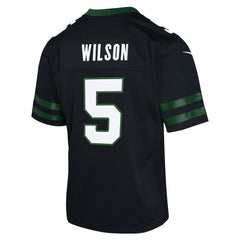 Nike Garrett Wilson New York Jets Youth Game Jersey Black