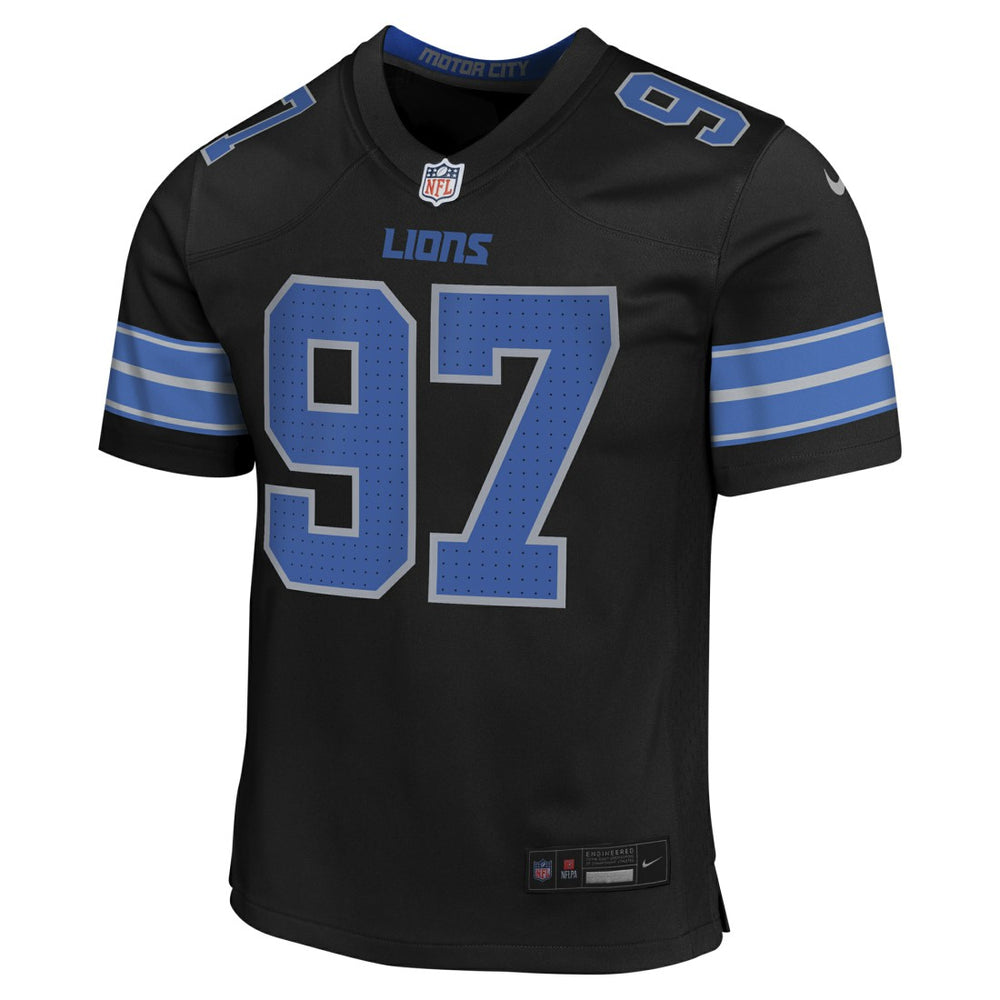 Nike Aidan Hutchinson Detroit Lions Youth Game Jersey Black