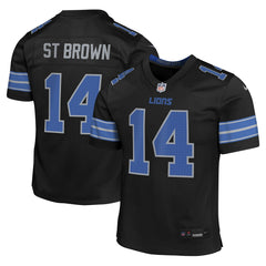 Nike Amon-Ra St. Brown Detroit Lions Youth Game Jersey Black