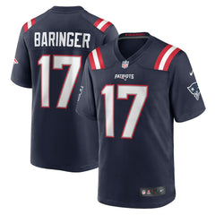 Nike Bryce Baringer New England Patriots Team Game Jersey Navy