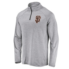 San Francisco Giants Profile Big & Tall Raglan Quarter-Zip Top - Heather Gray - MLB Online