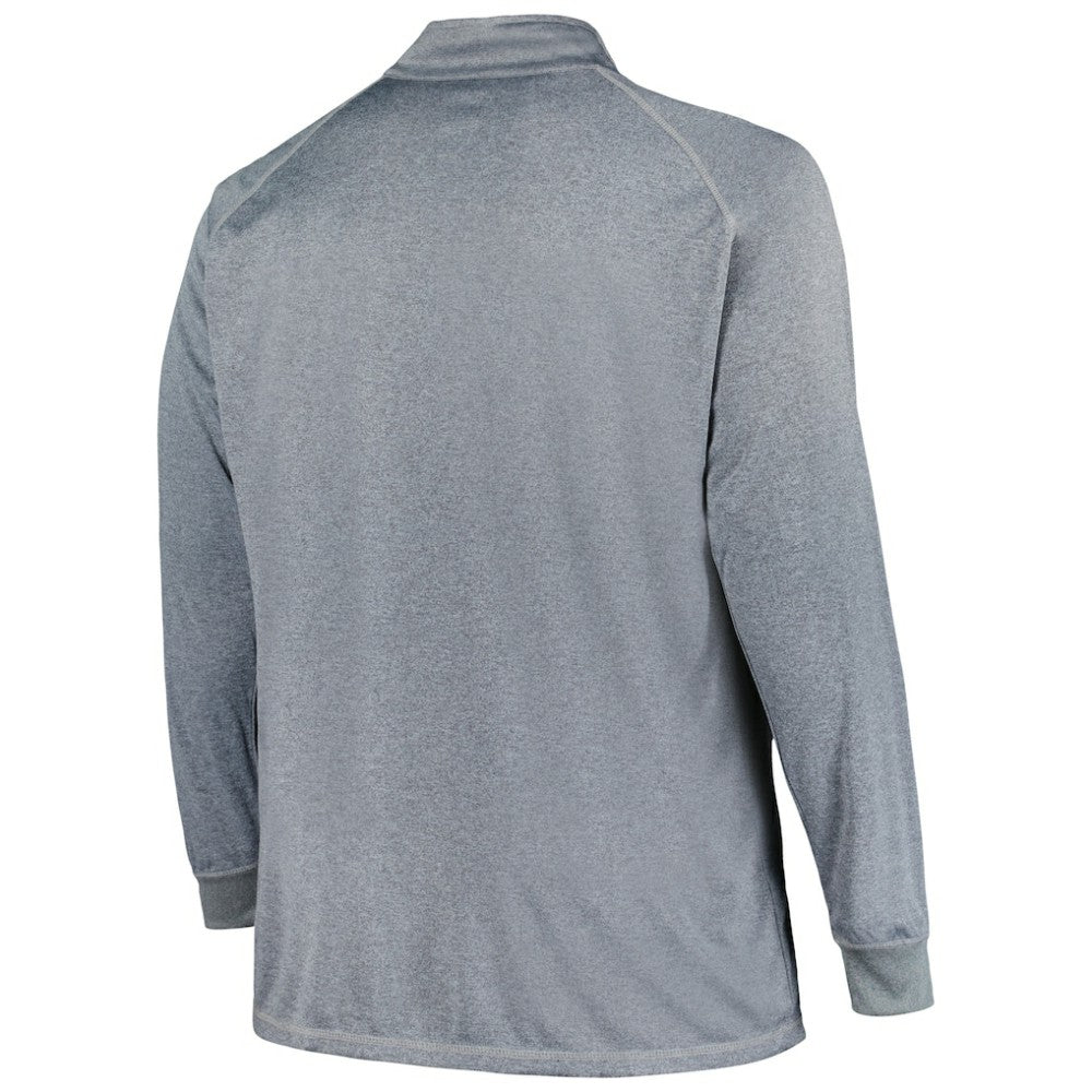San Diego Padres Profile Big & Tall Raglan Quarter-Zip Top - Gray - MLB Lifestyle
