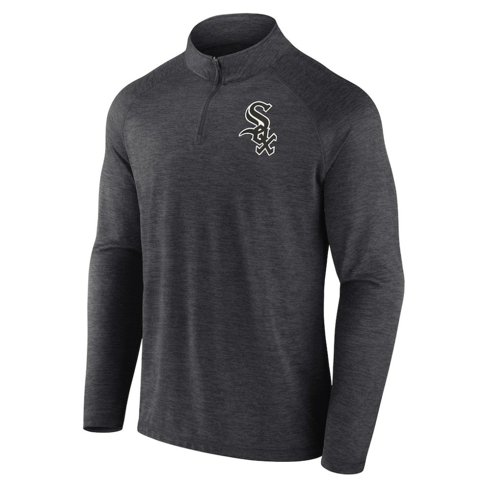 Chicago White Sox Profile Big & Tall Raglan Quarter-Zip Top - Black - MLB Lifestyle