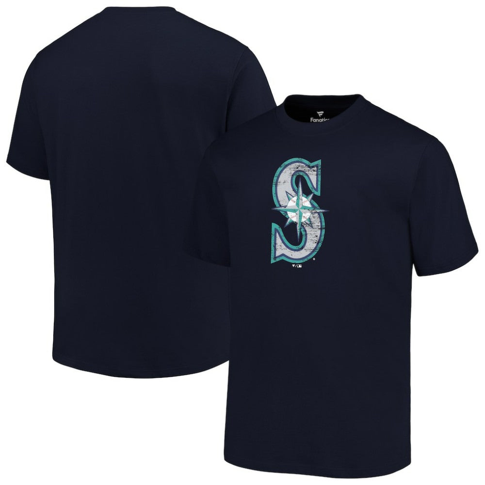 Seattle Mariners Profile Big & Tall Primary Logo T-Shirt - Navy - MLB on Sale