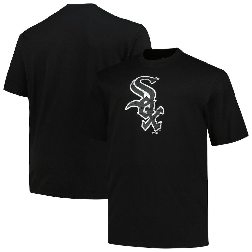 Chicago White Sox Profile Big & Tall Primary Logo T-Shirt - Black - MLB Discount