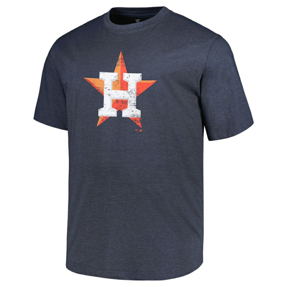 Houston Astros Profile Big & Tall Weathered Logo T-Shirt - Heather Navy - MLB Discount