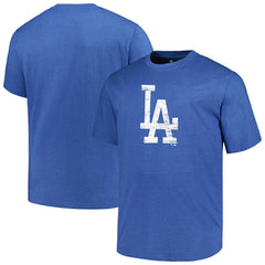 Los Angeles Dodgers Profile Big & Tall Weathered Logo T-Shirt - Heather Royal - MLB Sale