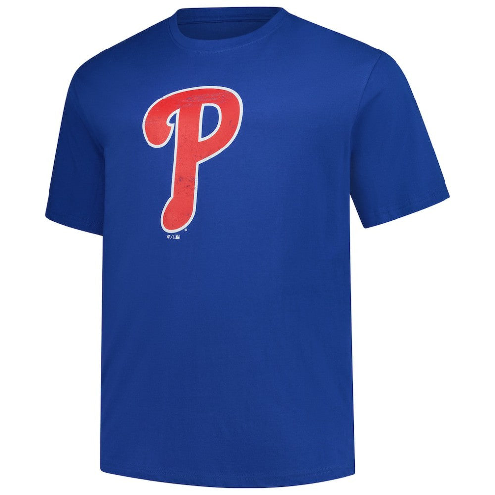 Philadelphia Phillies Profile Big & Tall Weathered Logo T-Shirt - Royal - MLB Online