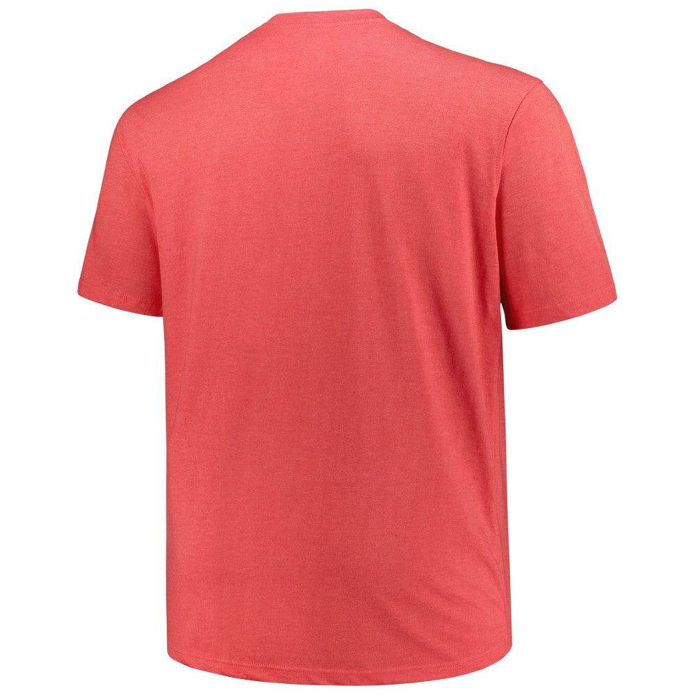 Cincinnati Reds Profile Big & Tall Weathered Logo T-Shirt - Heather Red - MLB Sale