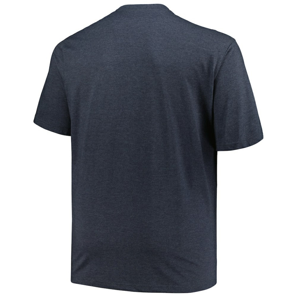Detroit Tigers Profile Big & Tall Weathered Logo T-Shirt - Heather Navy - MLB on Sale