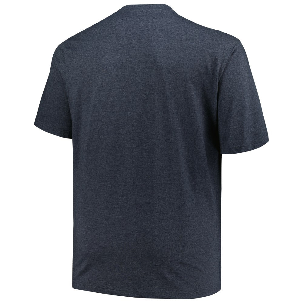 Minnesota Twins Profile Big & Tall Weathered Logo T-Shirt - Heather Navy - MLB Lifestyle