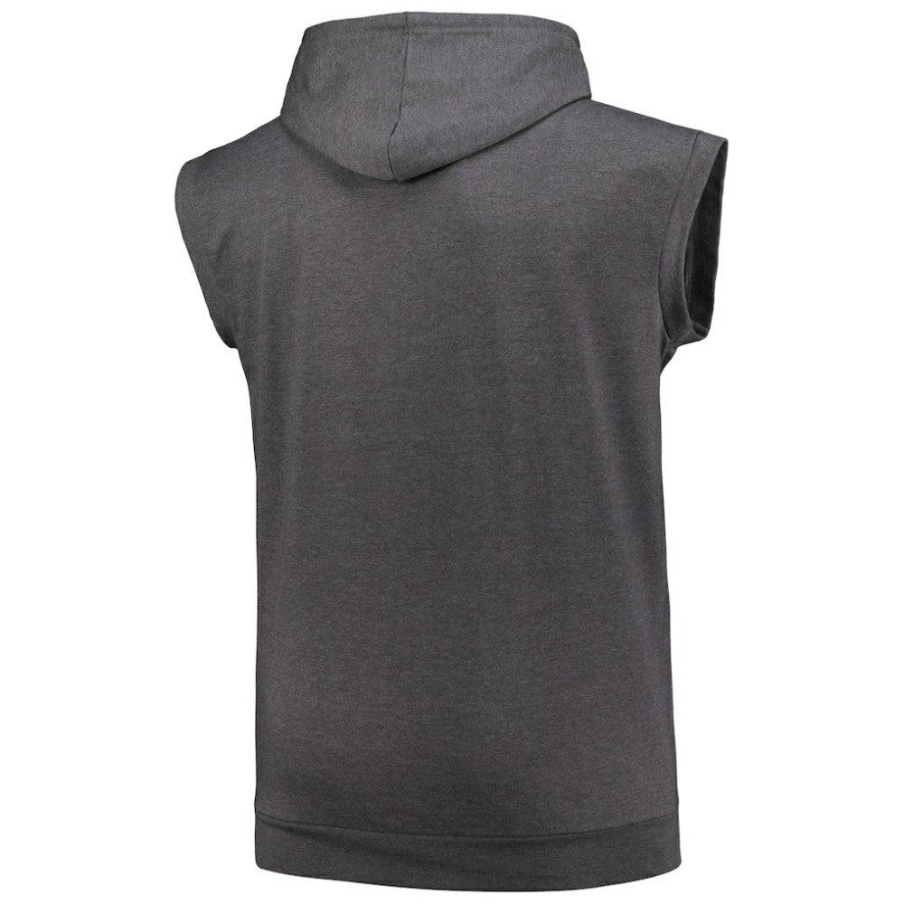 Houston Astros Profile Big & Tall Muscle Sleeveless Pullover Hoodie - Heather Charcoal - MLB Discount