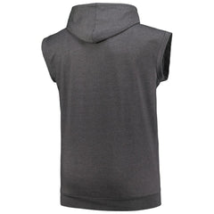 Houston Astros Profile Big & Tall Muscle Sleeveless Pullover Hoodie - Heather Charcoal - MLB Discount