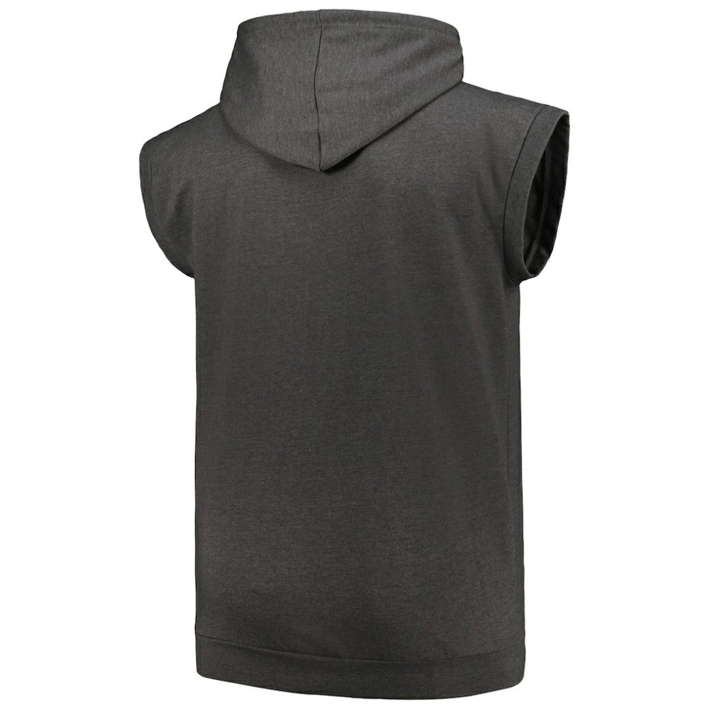 St. Louis Cardinals Profile Big & Tall Muscle Sleeveless Pullover Hoodie - Heather Charcoal - MLB Sale