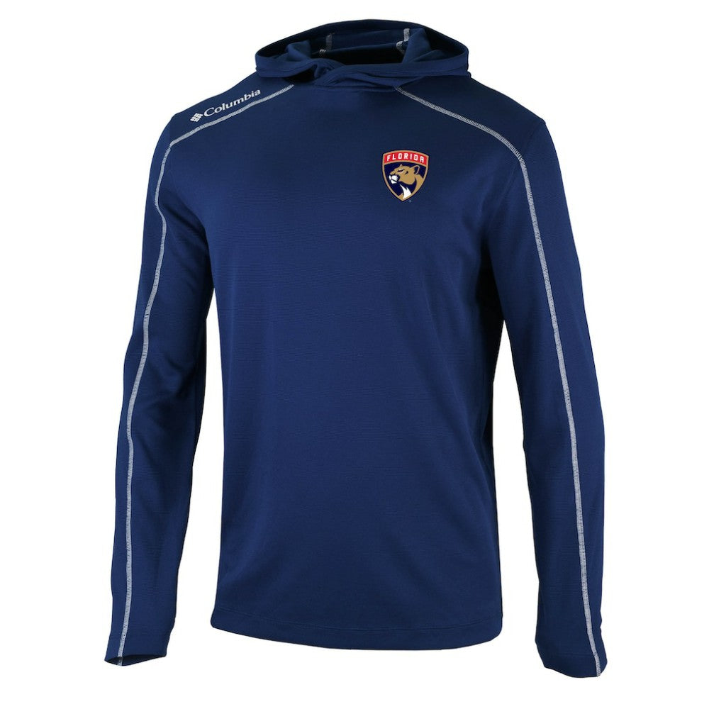Florida Panthers Columbia Omni-Wick Shotgun Long Sleeve Hoodie T-Shirt - Navy - NHL 200629175