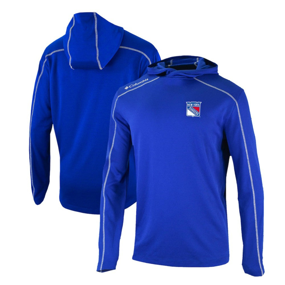 New York Rangers Columbia Omni-Wick Shotgun Long Sleeve Hoodie T-Shirt - Blue - NHL 200629181