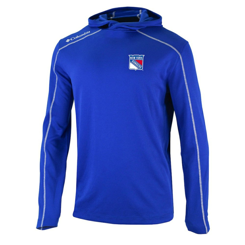 New York Rangers Columbia Omni-Wick Shotgun Long Sleeve Hoodie T-Shirt - Blue - NHL 200629181