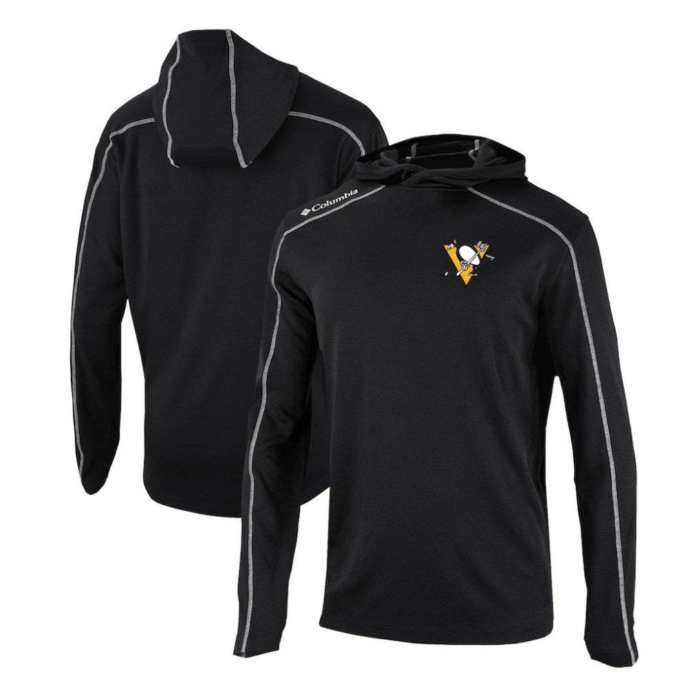 Pittsburgh Penguins Columbia Omni-Wick Shotgun Long Sleeve Hoodie T-Shirt - Black - NHL 200629183