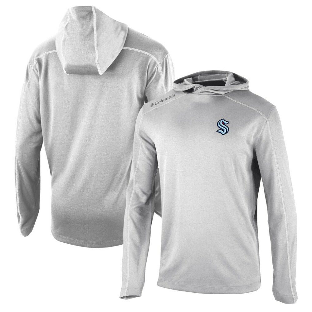 Seattle Kraken Columbia Omni-Wick Shotgun Long Sleeve Hoodie T-Shirt - Gray - NHL 200629185